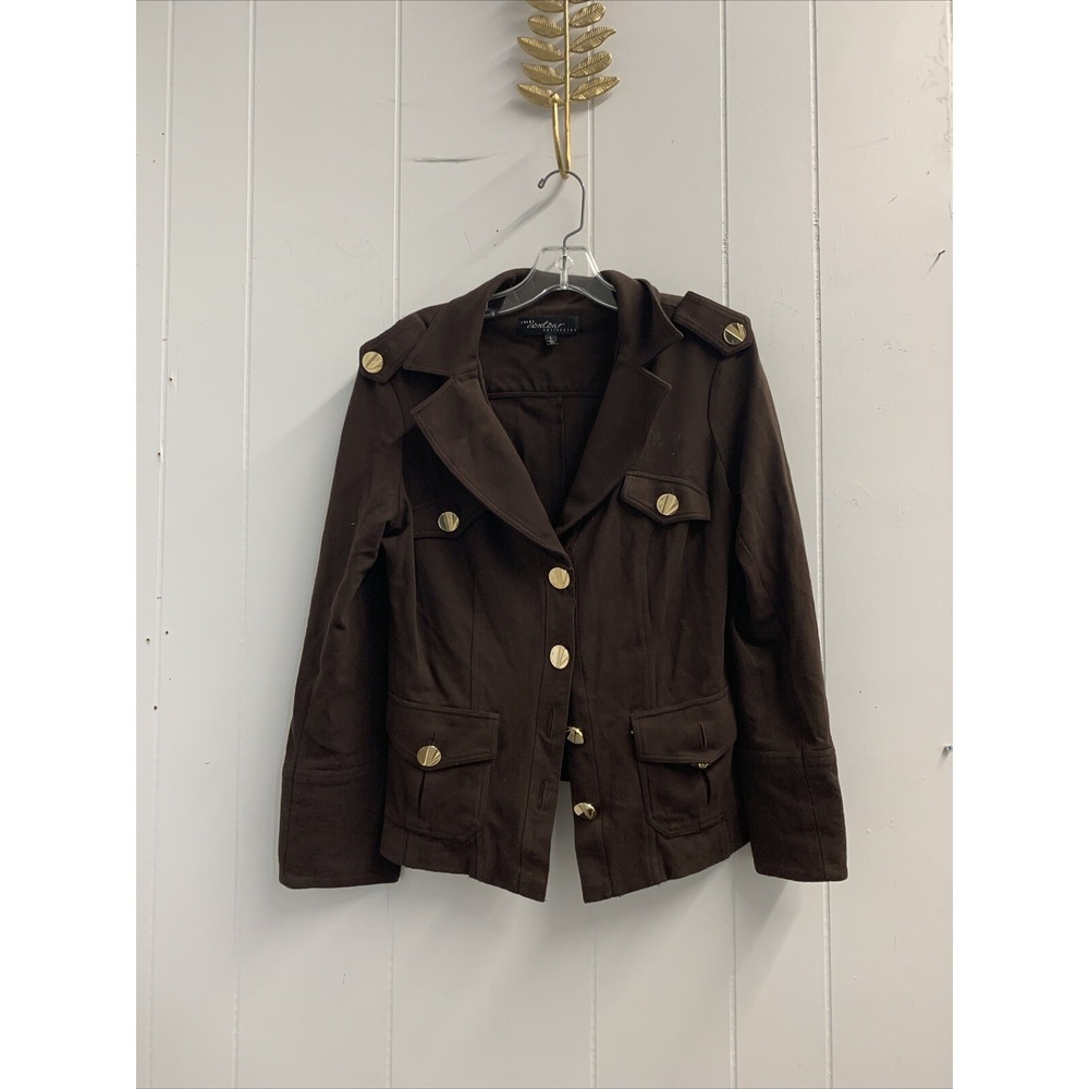 Coché Contour Collection Jacket And Pants Set Brown Stretchy Size Large Pants 12